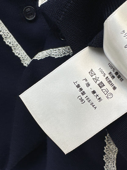 26ss Color-blocked Trim Cardigan