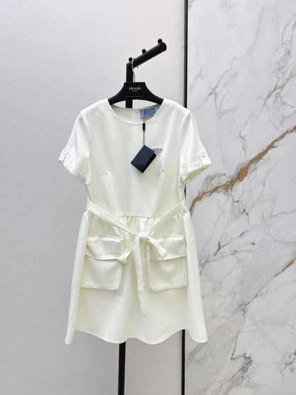 26ss Cinched Waist Tie Dress