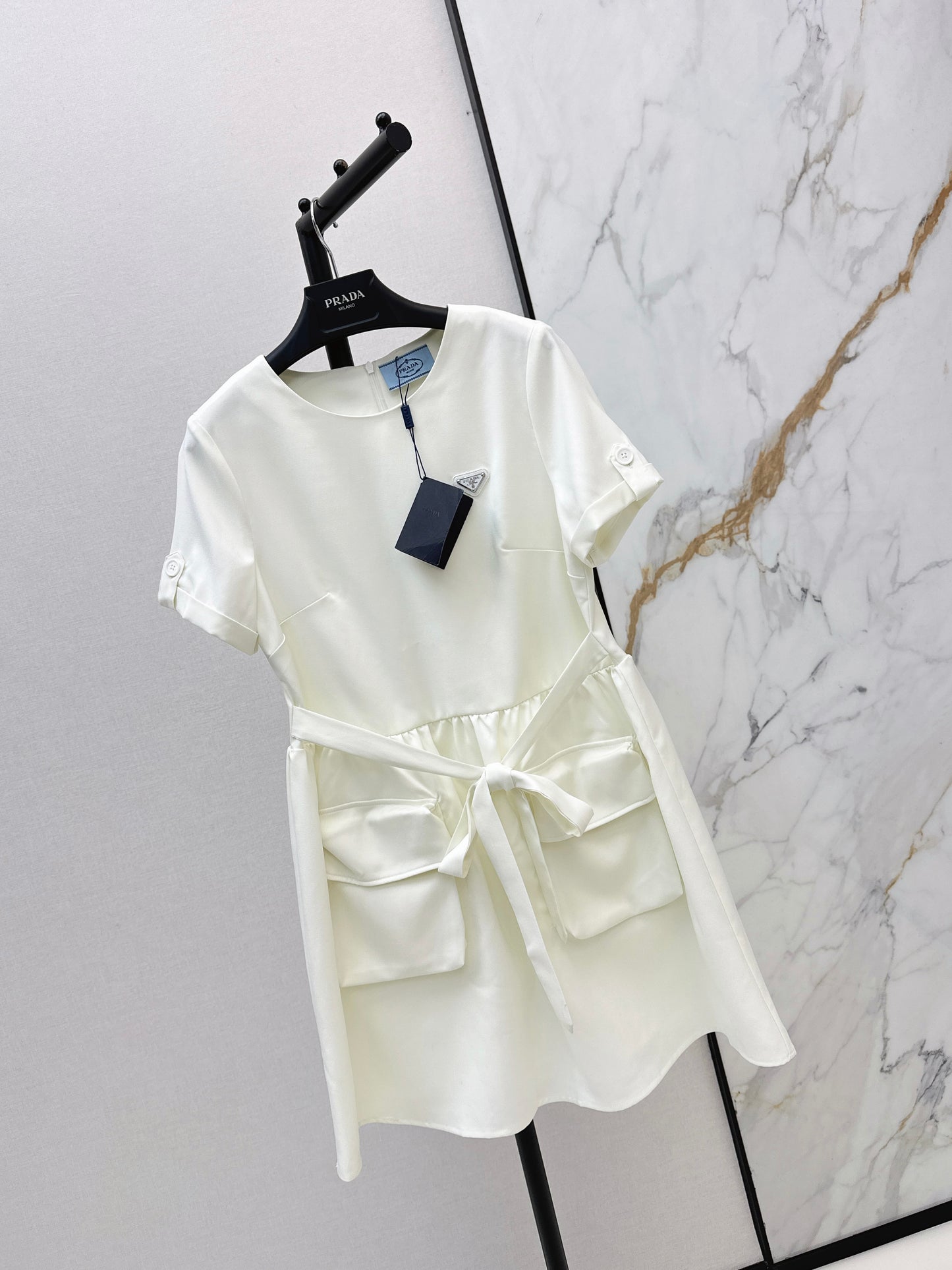 26ss Cinched Waist Tie Dress