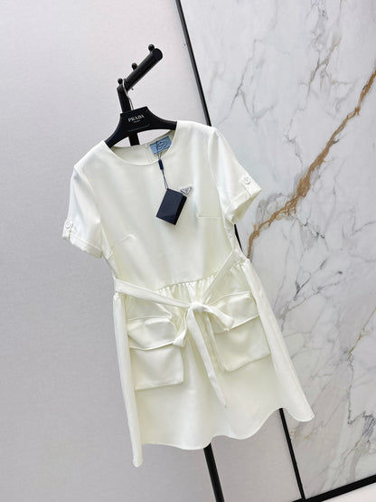 26ss Cinched Waist Tie Dress