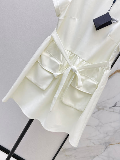 26ss Cinched Waist Tie Dress