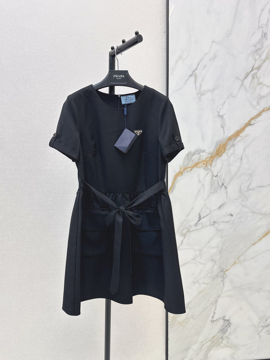 26ss Cinched Waist Tie Dress