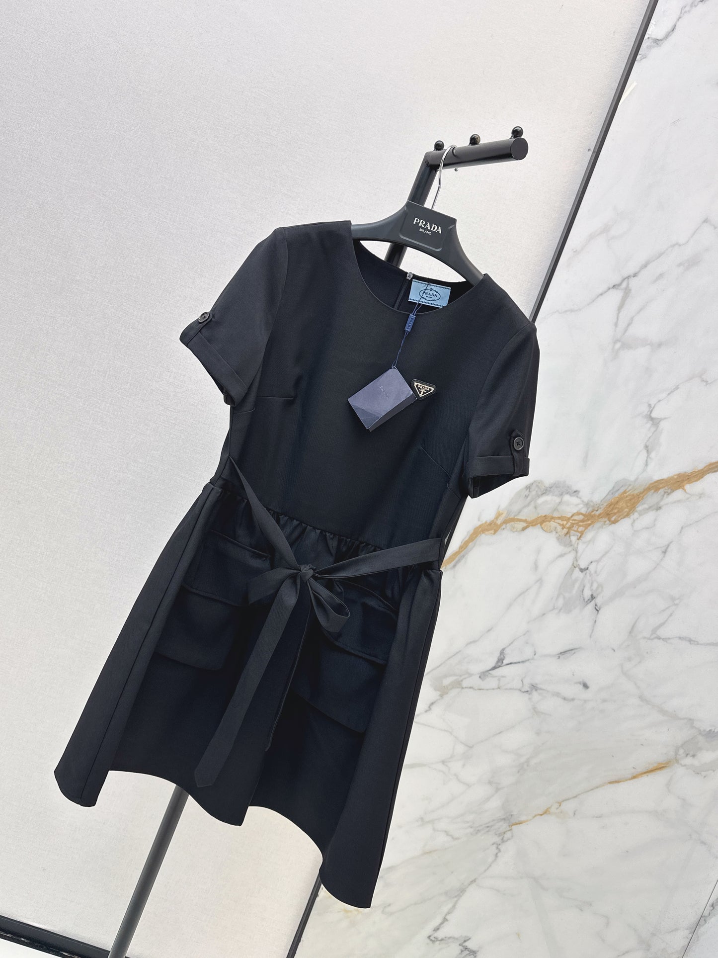 26ss Cinched Waist Tie Dress