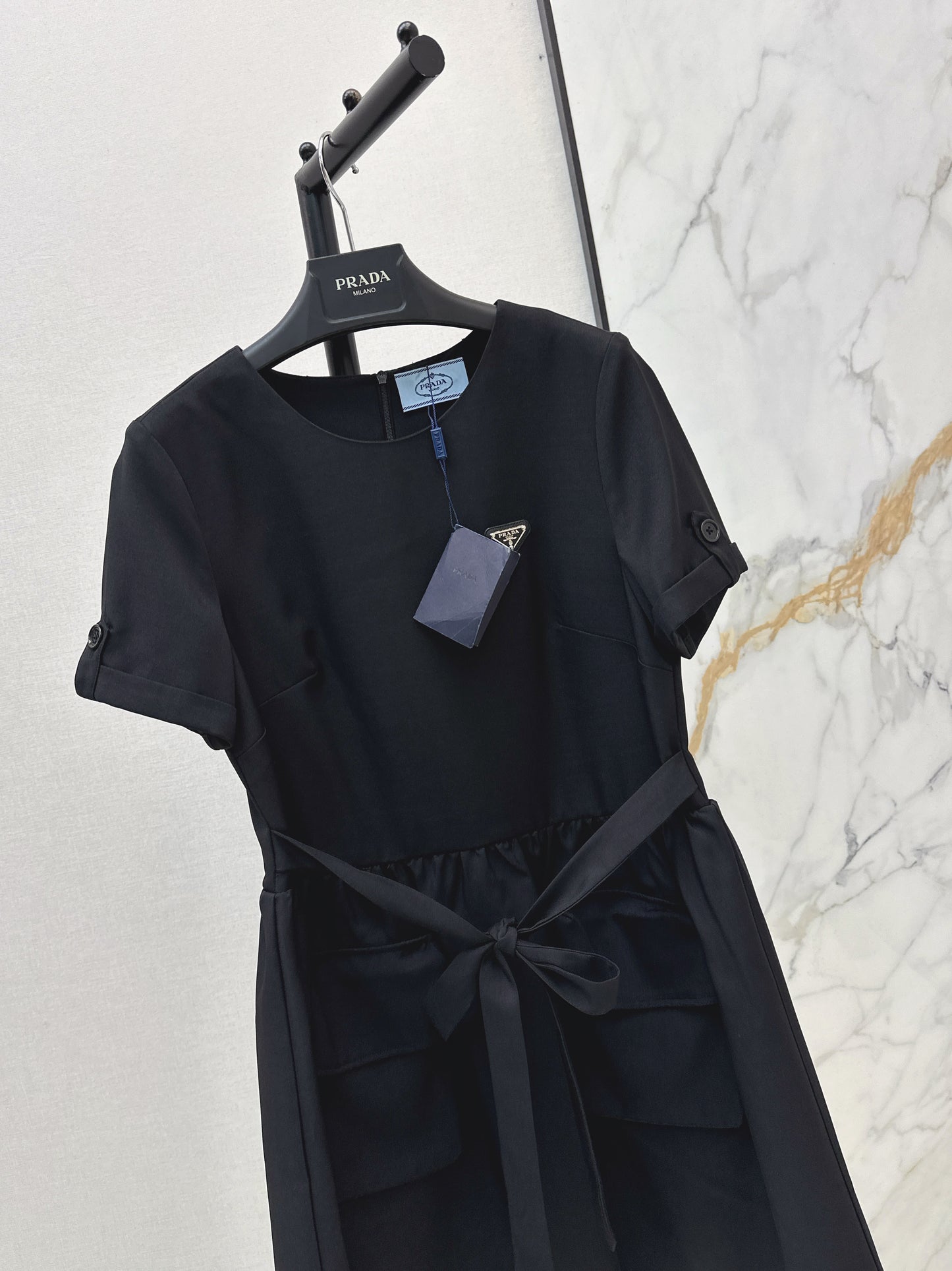 26ss Cinched Waist Tie Dress