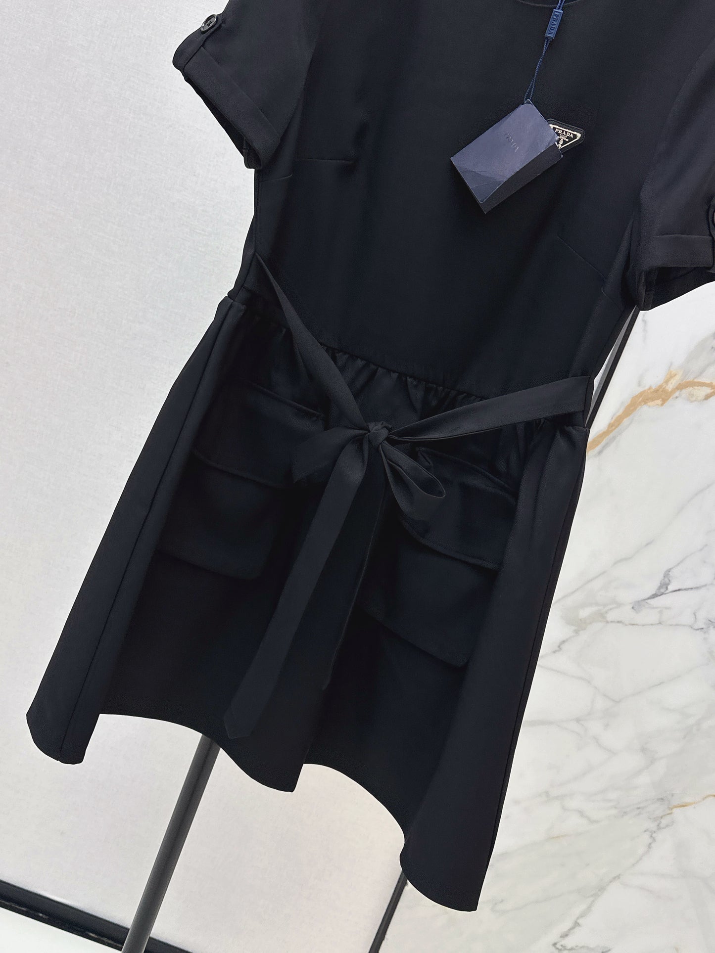 26ss Cinched Waist Tie Dress