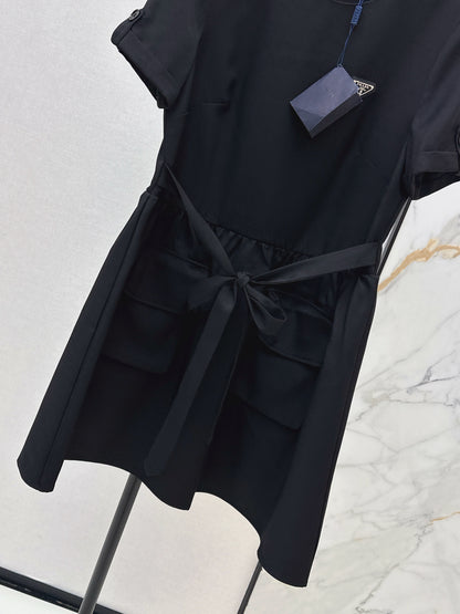 26ss Cinched Waist Tie Dress