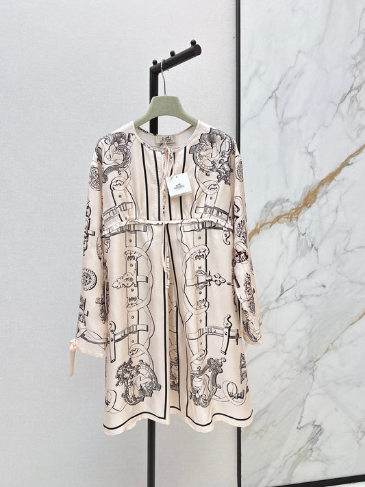 26ss Tie Waist Elegant Dress