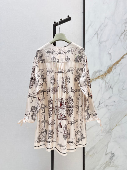 26ss Tie Waist Elegant Dress