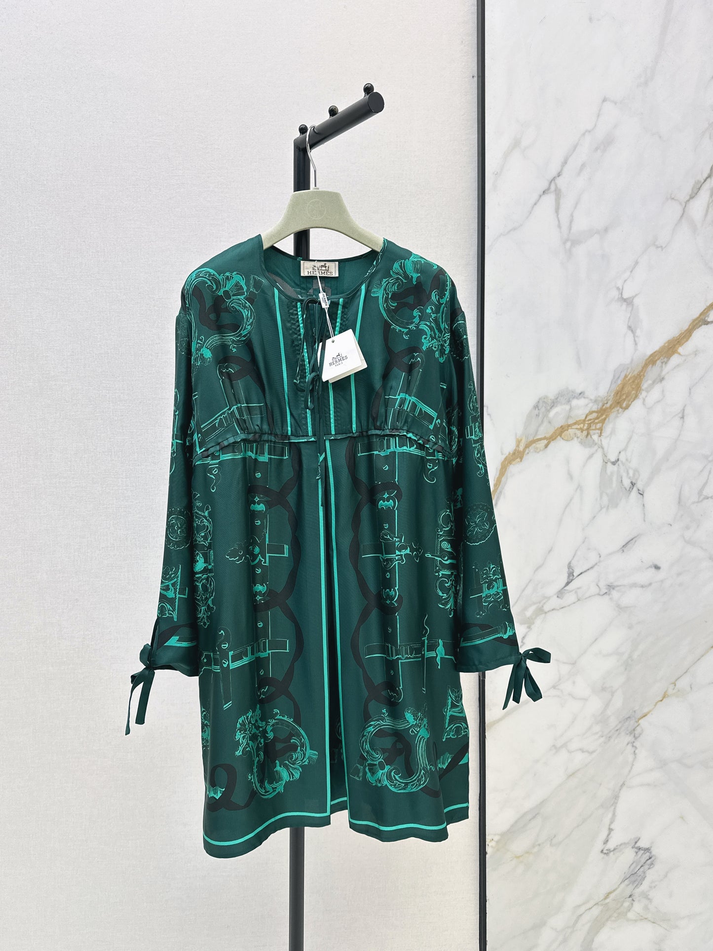 26ss Tie Waist Elegant Dress