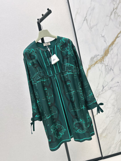 26ss Tie Waist Elegant Dress