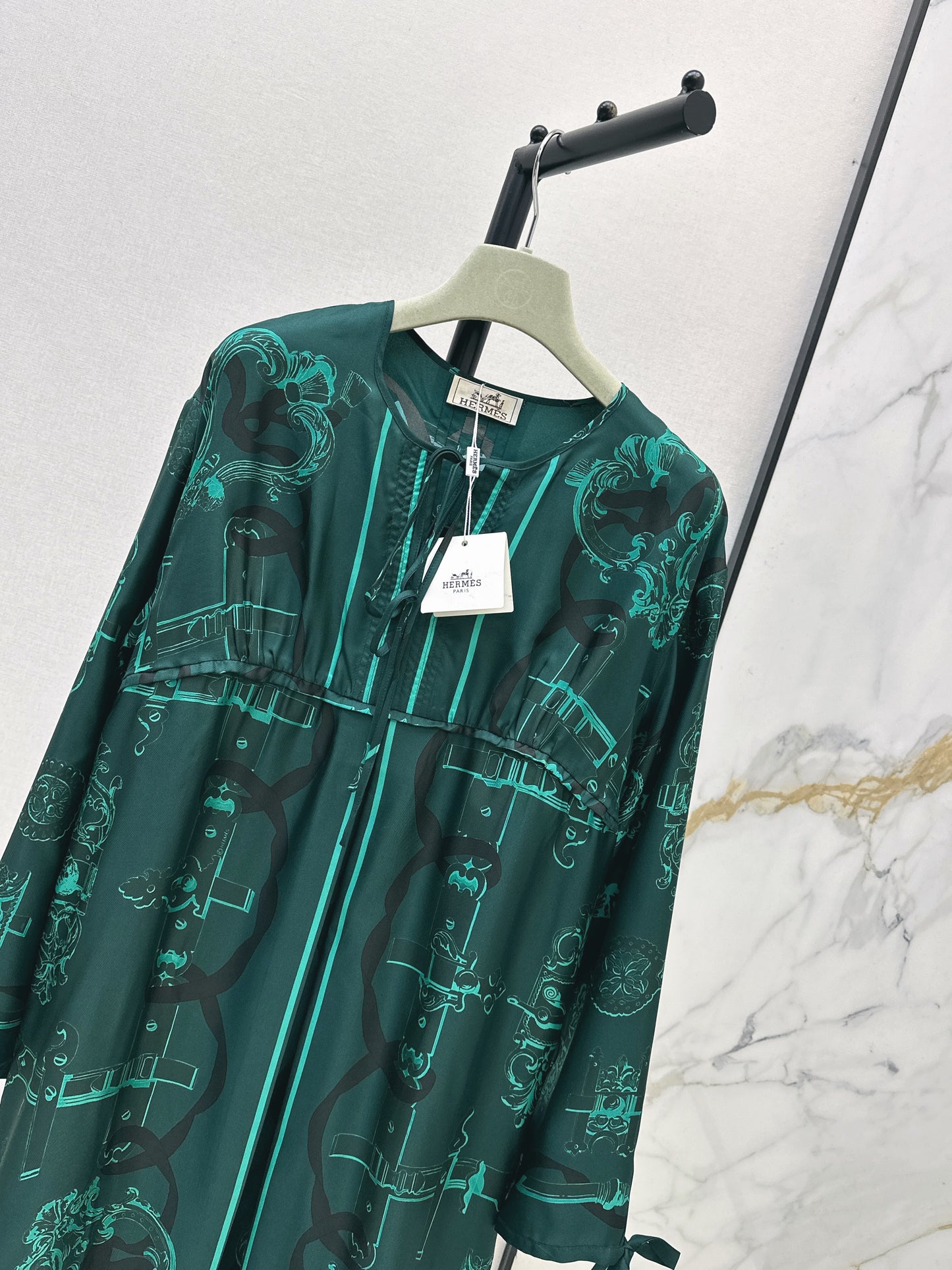 26ss Tie Waist Elegant Dress