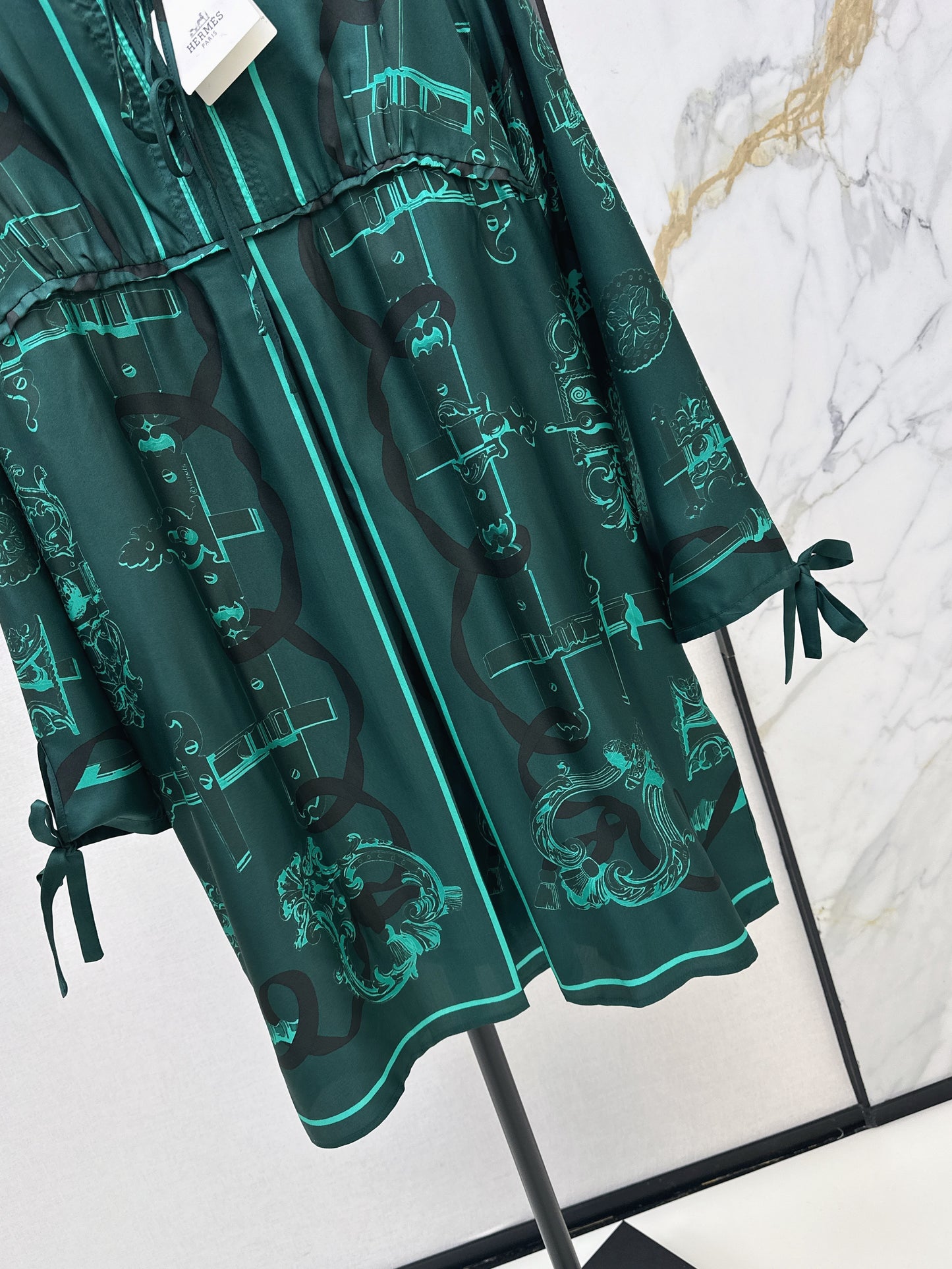 26ss Tie Waist Elegant Dress
