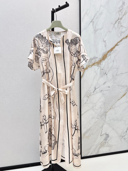 26ss Kaftan Split Dress