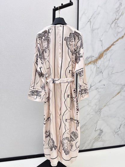 26ss Batwing Sleeve Elegant Dress