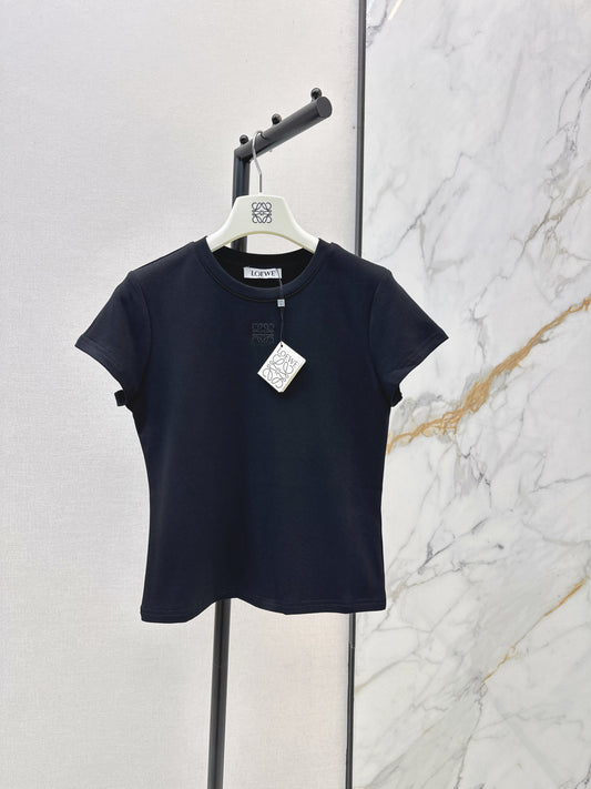 26ss Embroidered Pattern Slim Fit T-Shirt