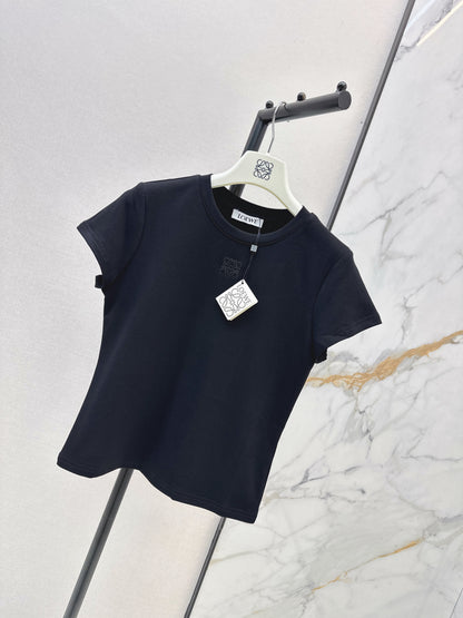 26ss Embroidered Pattern Slim Fit T-Shirt