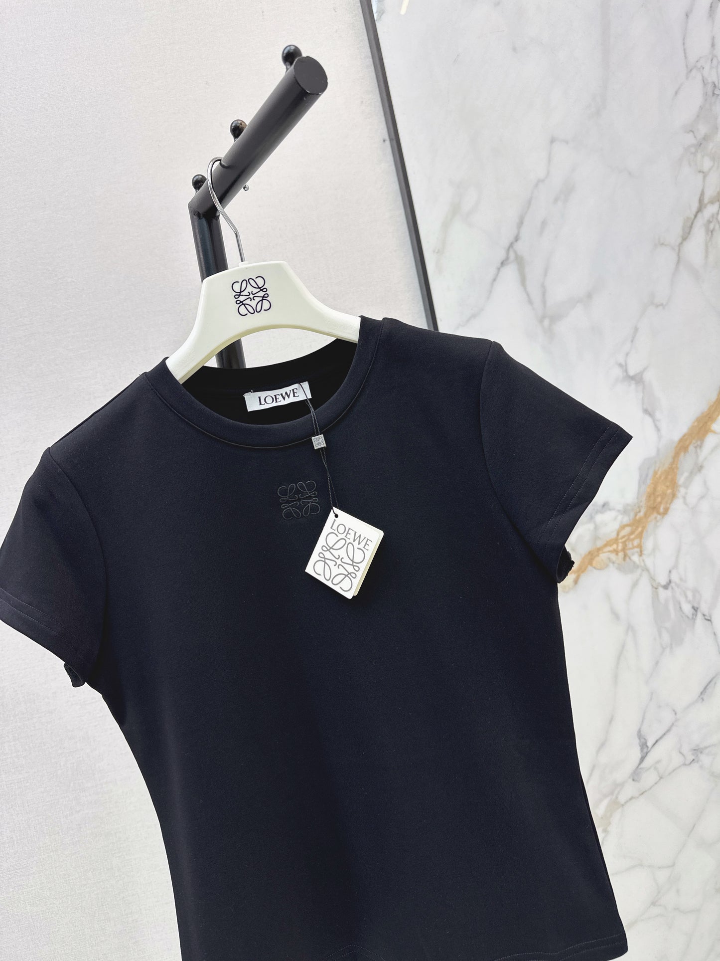 26ss Embroidered Pattern Slim Fit T-Shirt