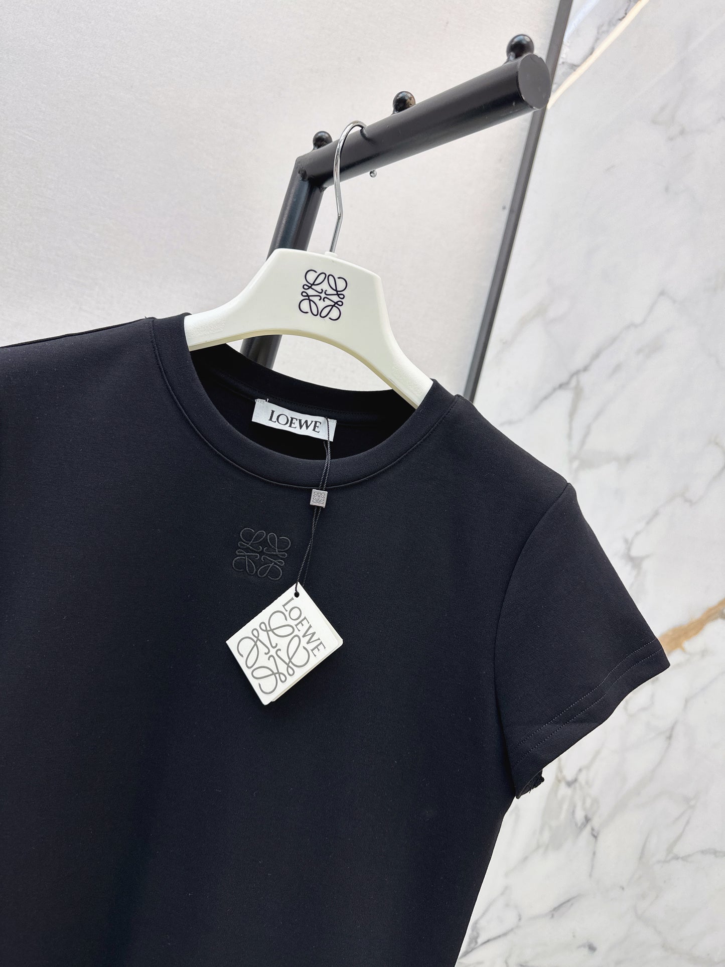 26ss Embroidered Pattern Slim Fit T-Shirt
