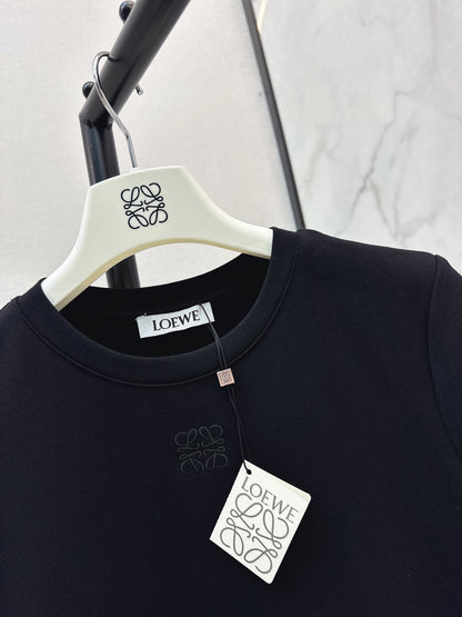 26ss Embroidered Pattern Slim Fit T-Shirt