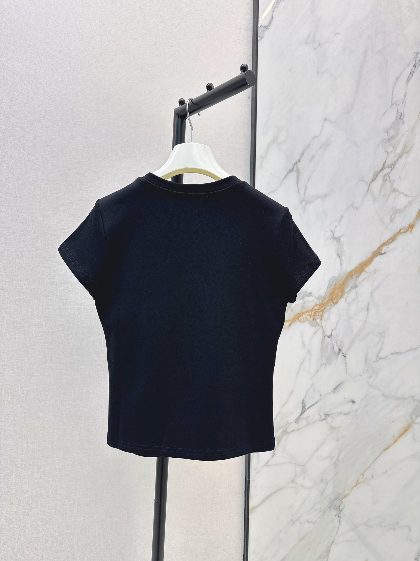 26ss Embroidered Pattern Slim Fit T-Shirt