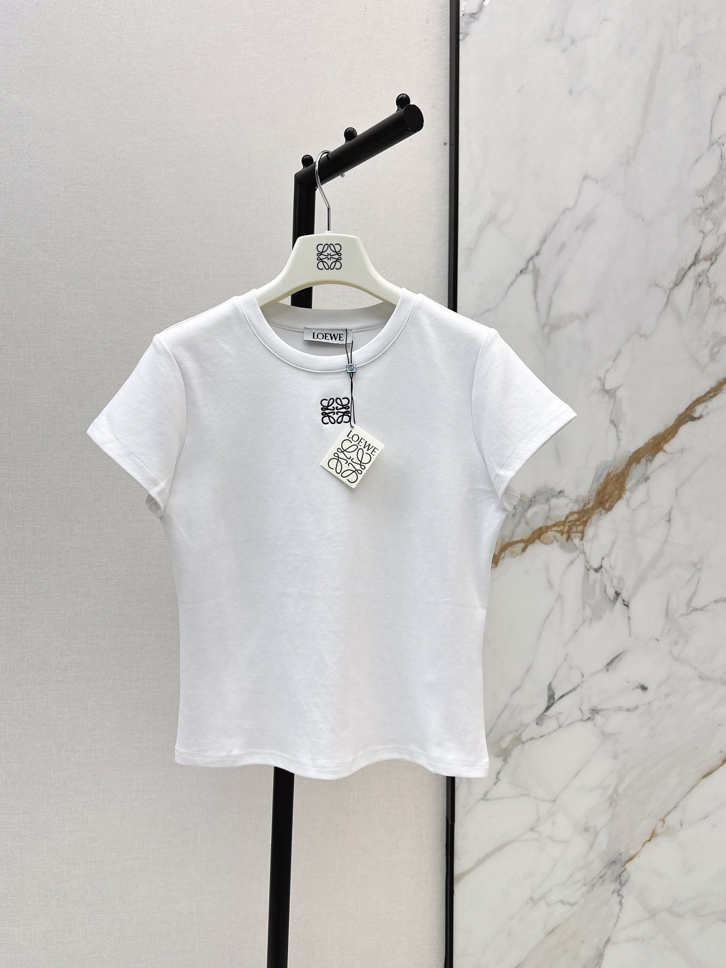 26ss Embroidered Pattern Slim Fit T-Shirt