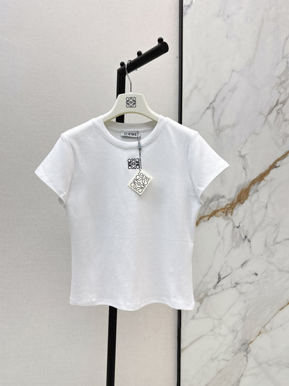 26ss Embroidered Pattern Slim Fit T-Shirt