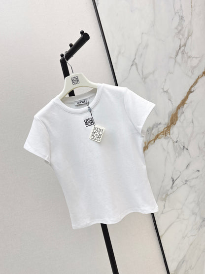 26ss Embroidered Pattern Slim Fit T-Shirt