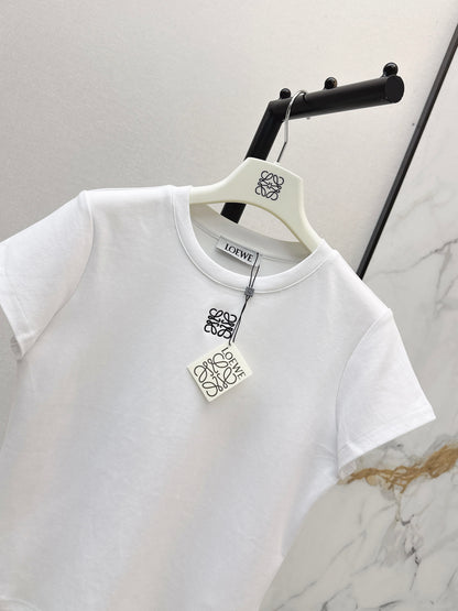 26ss Embroidered Pattern Slim Fit T-Shirt