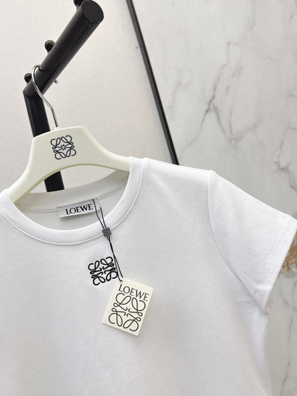 26ss Embroidered Pattern Slim Fit T-Shirt