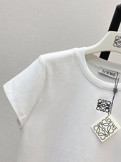 26ss Embroidered Pattern Slim Fit T-Shirt