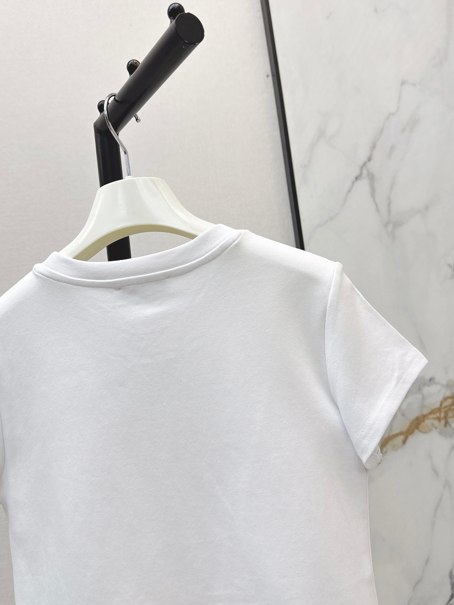 26ss Embroidered Pattern Slim Fit T-Shirt