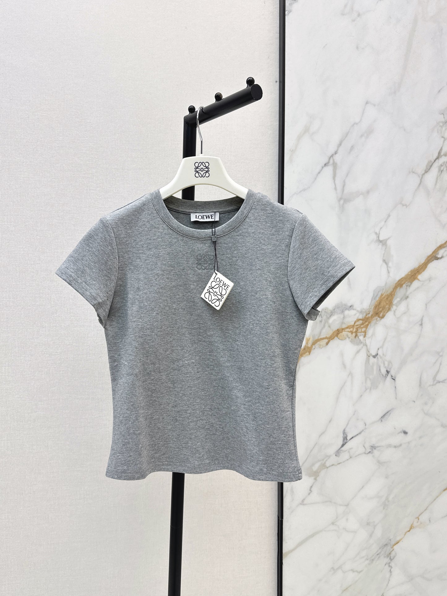 26ss Embroidered Pattern Slim Fit T-Shirt