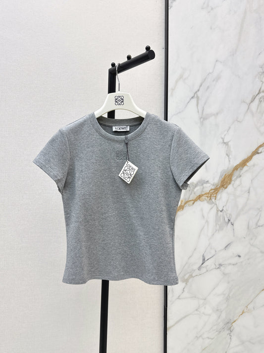 26ss Embroidered Pattern Slim Fit T-Shirt