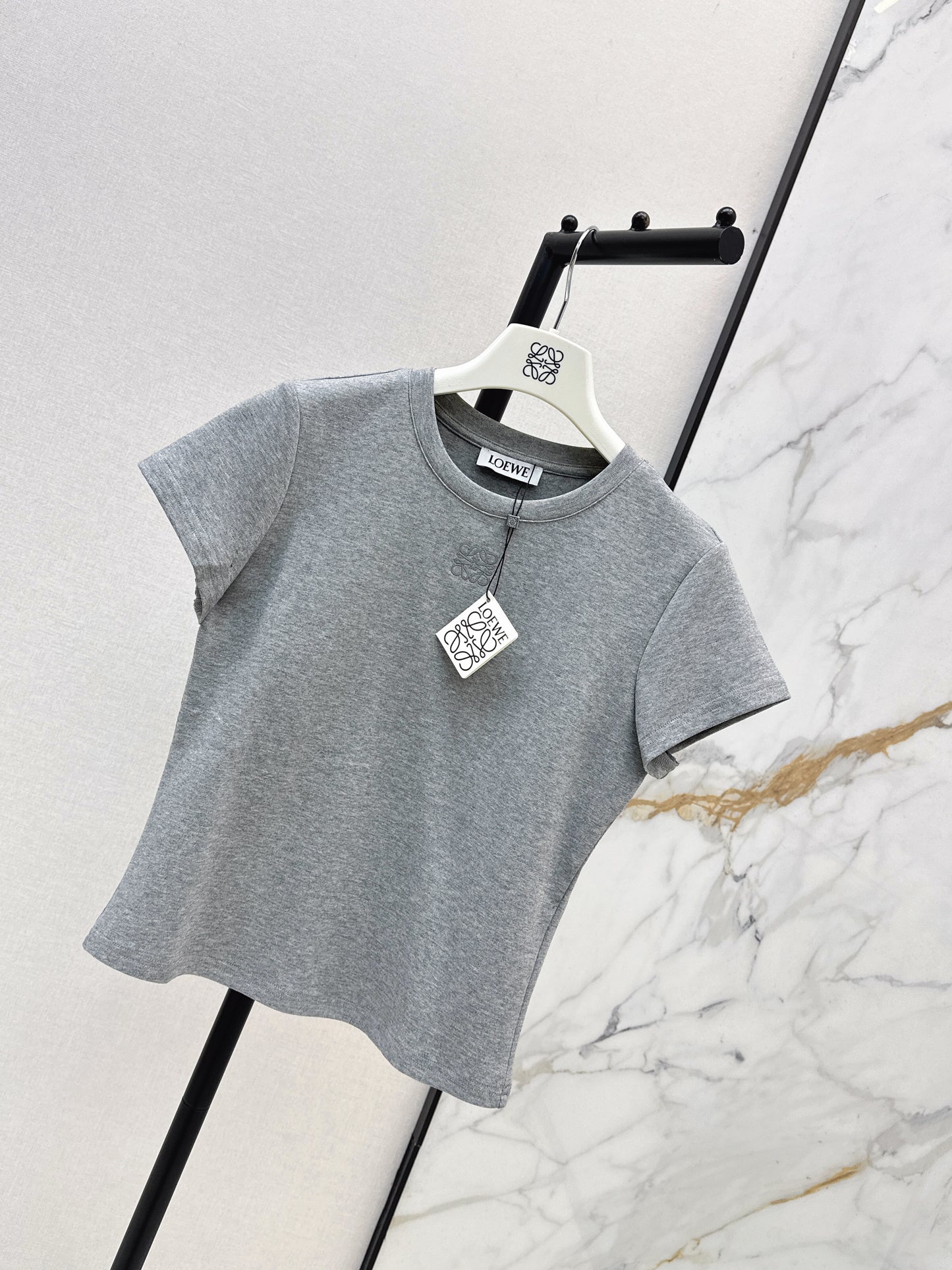 26ss Embroidered Pattern Slim Fit T-Shirt