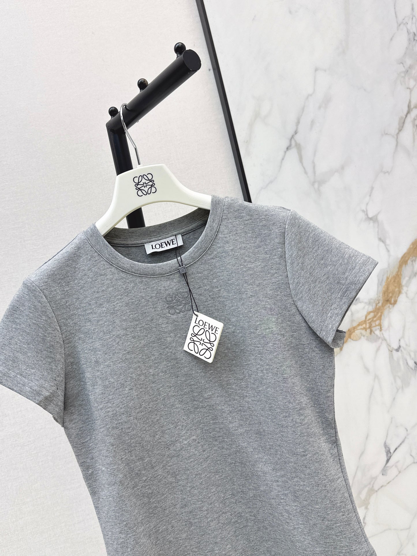 26ss Embroidered Pattern Slim Fit T-Shirt