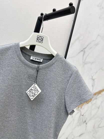 26ss Embroidered Pattern Slim Fit T-Shirt