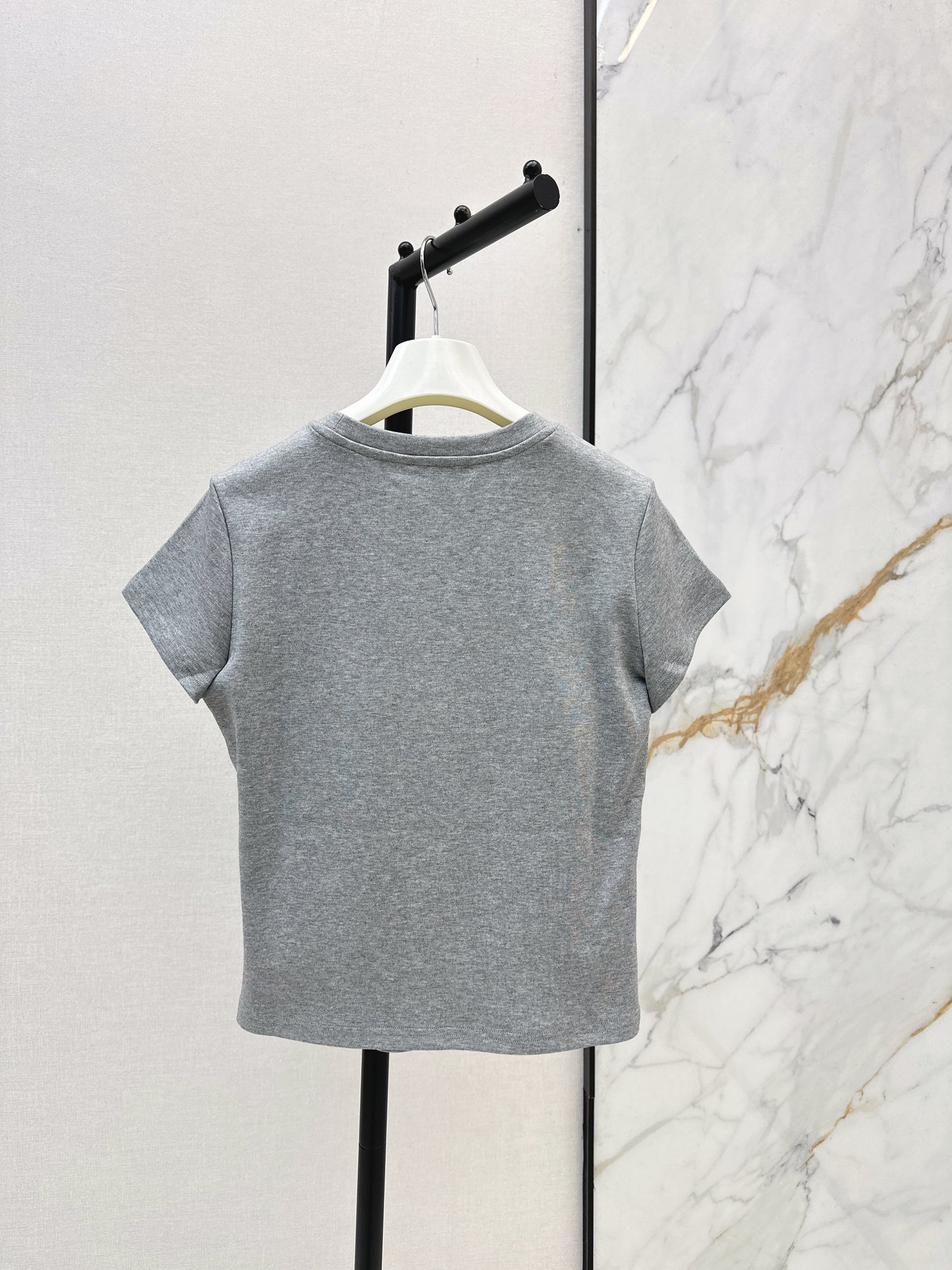 26ss Embroidered Pattern Slim Fit T-Shirt