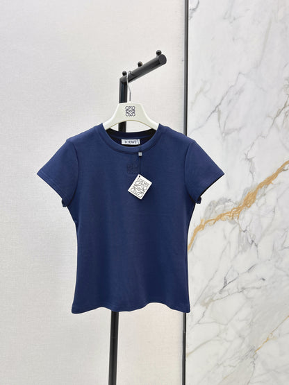 26ss Embroidered Pattern Slim Fit T-Shirt