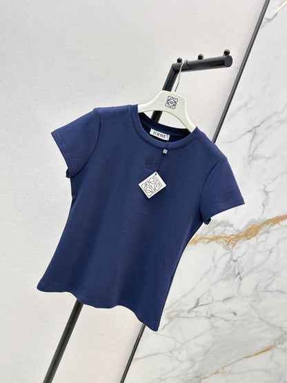 26ss Embroidered Pattern Slim Fit T-Shirt