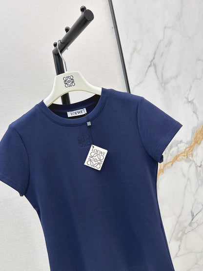 26ss Embroidered Pattern Slim Fit T-Shirt