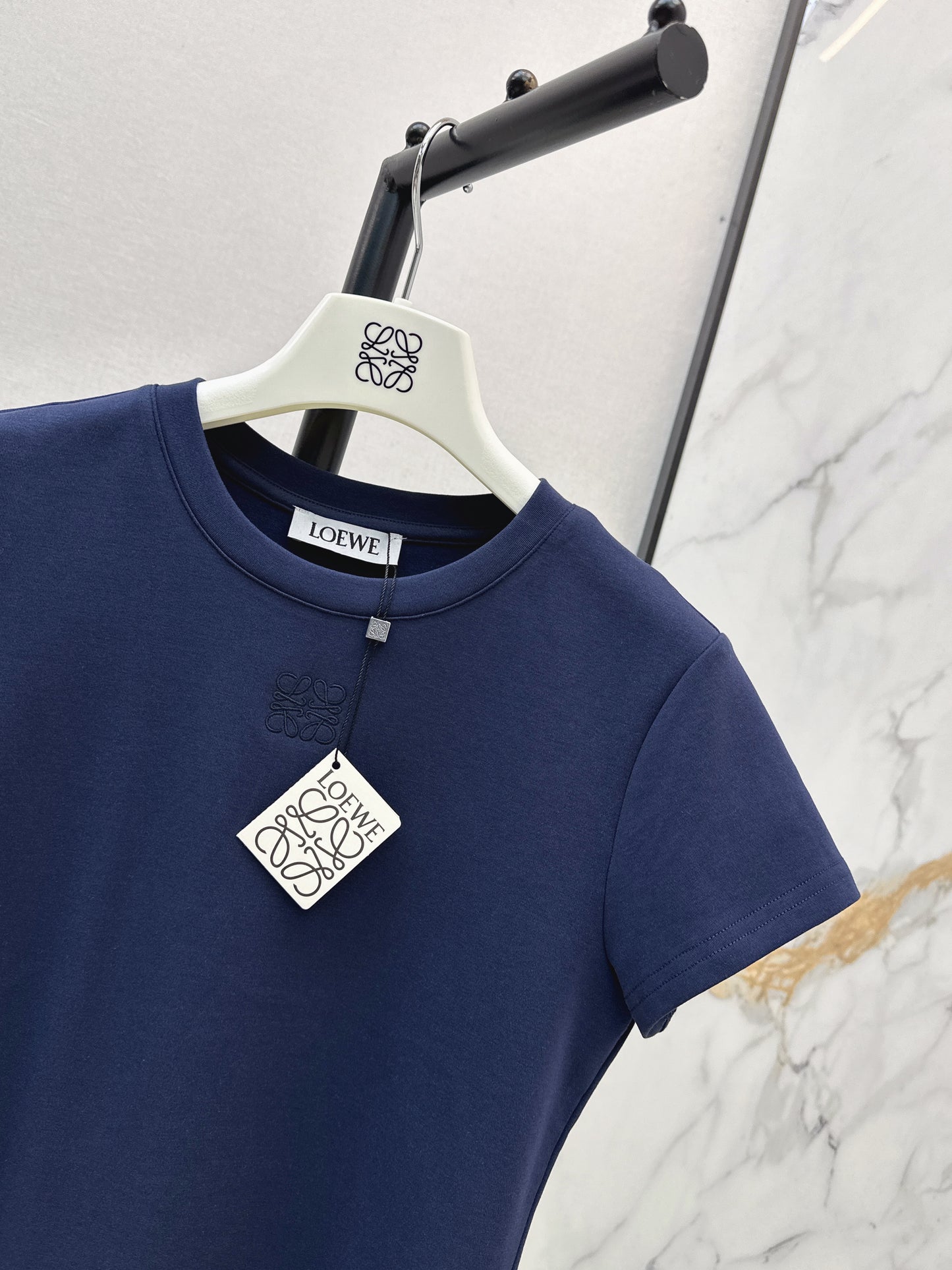 26ss Embroidered Pattern Slim Fit T-Shirt