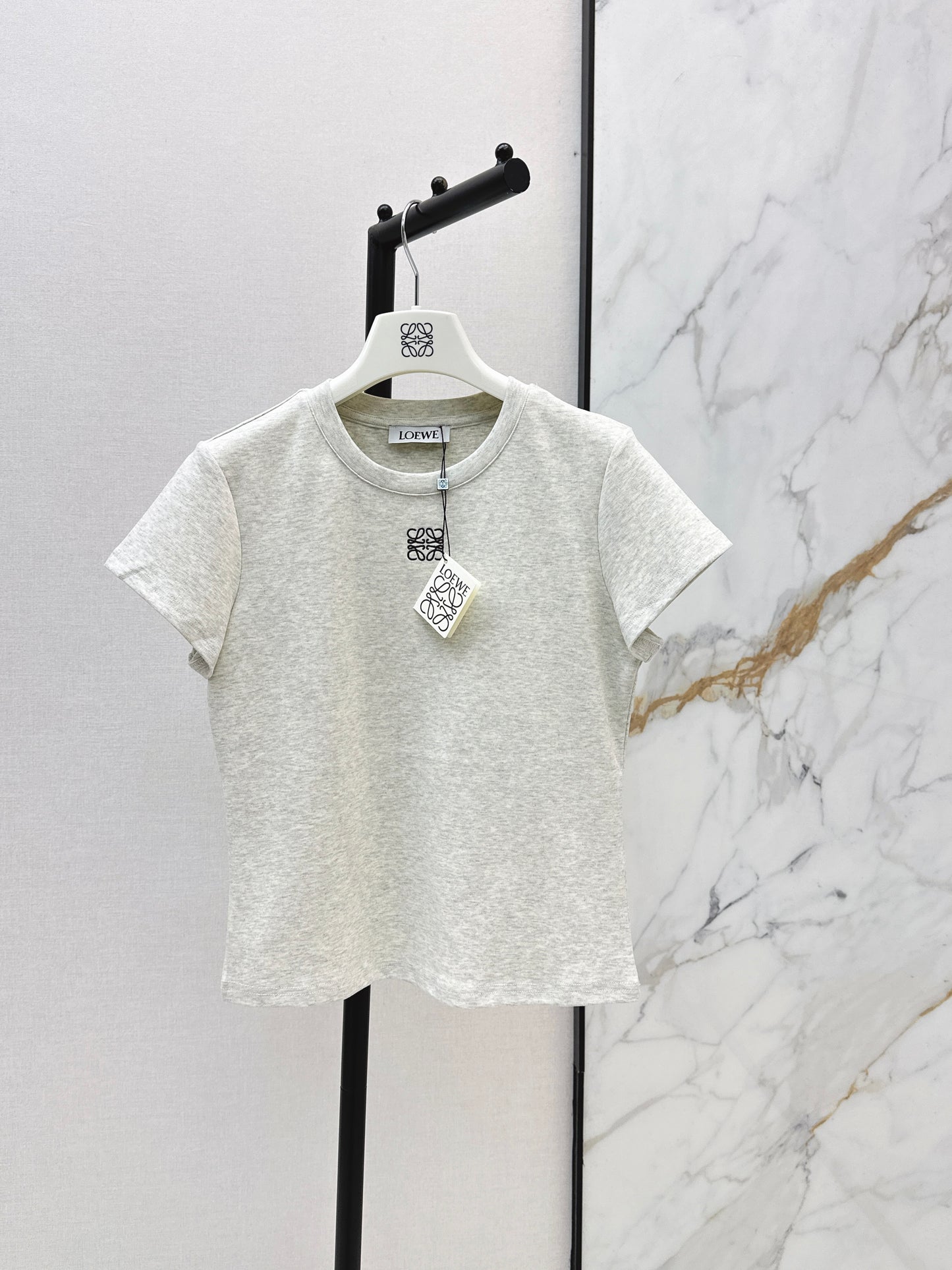26ss Embroidered Pattern Slim Fit T-Shirt