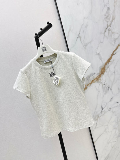 26ss Embroidered Pattern Slim Fit T-Shirt