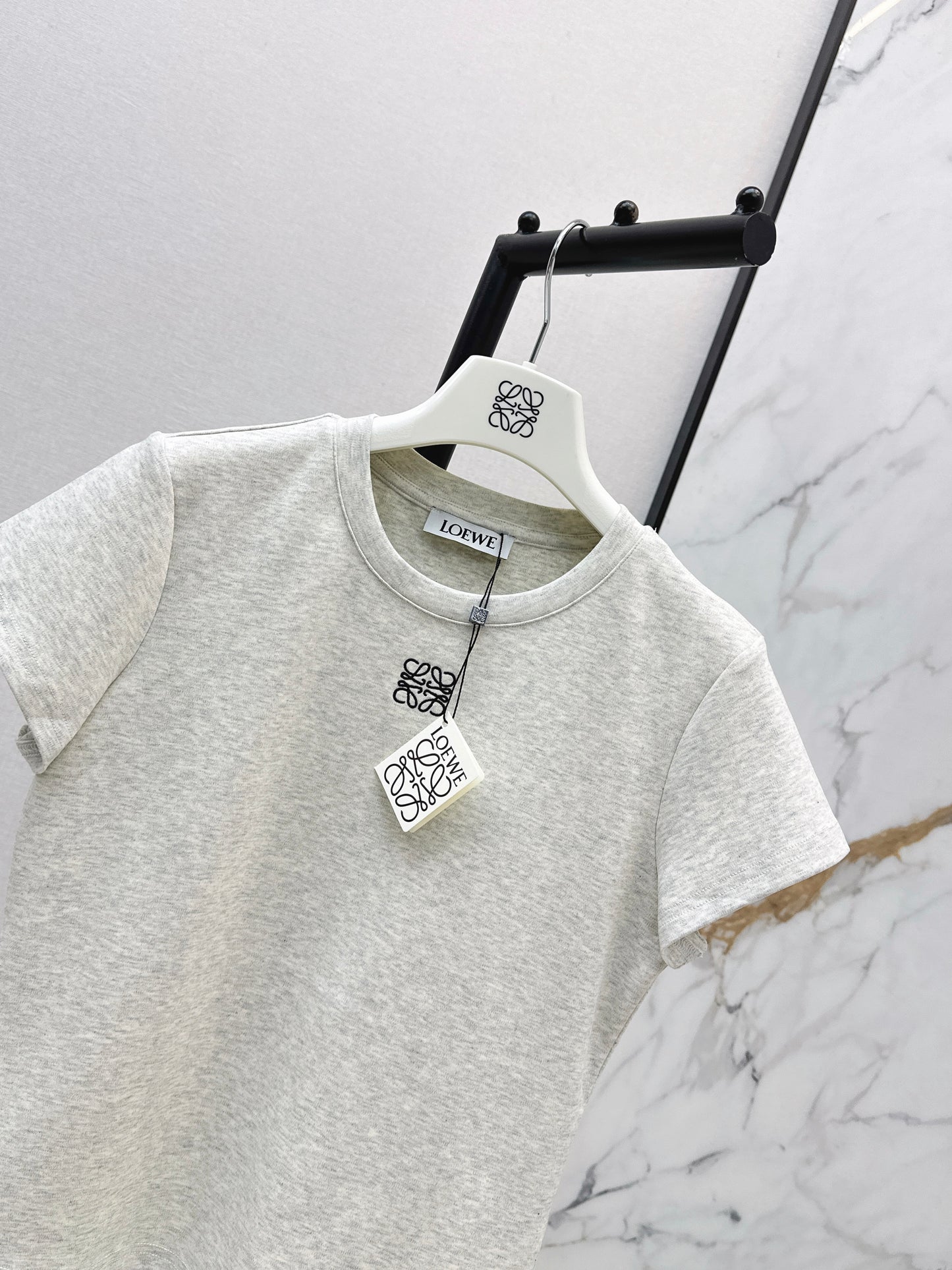 26ss Embroidered Pattern Slim Fit T-Shirt
