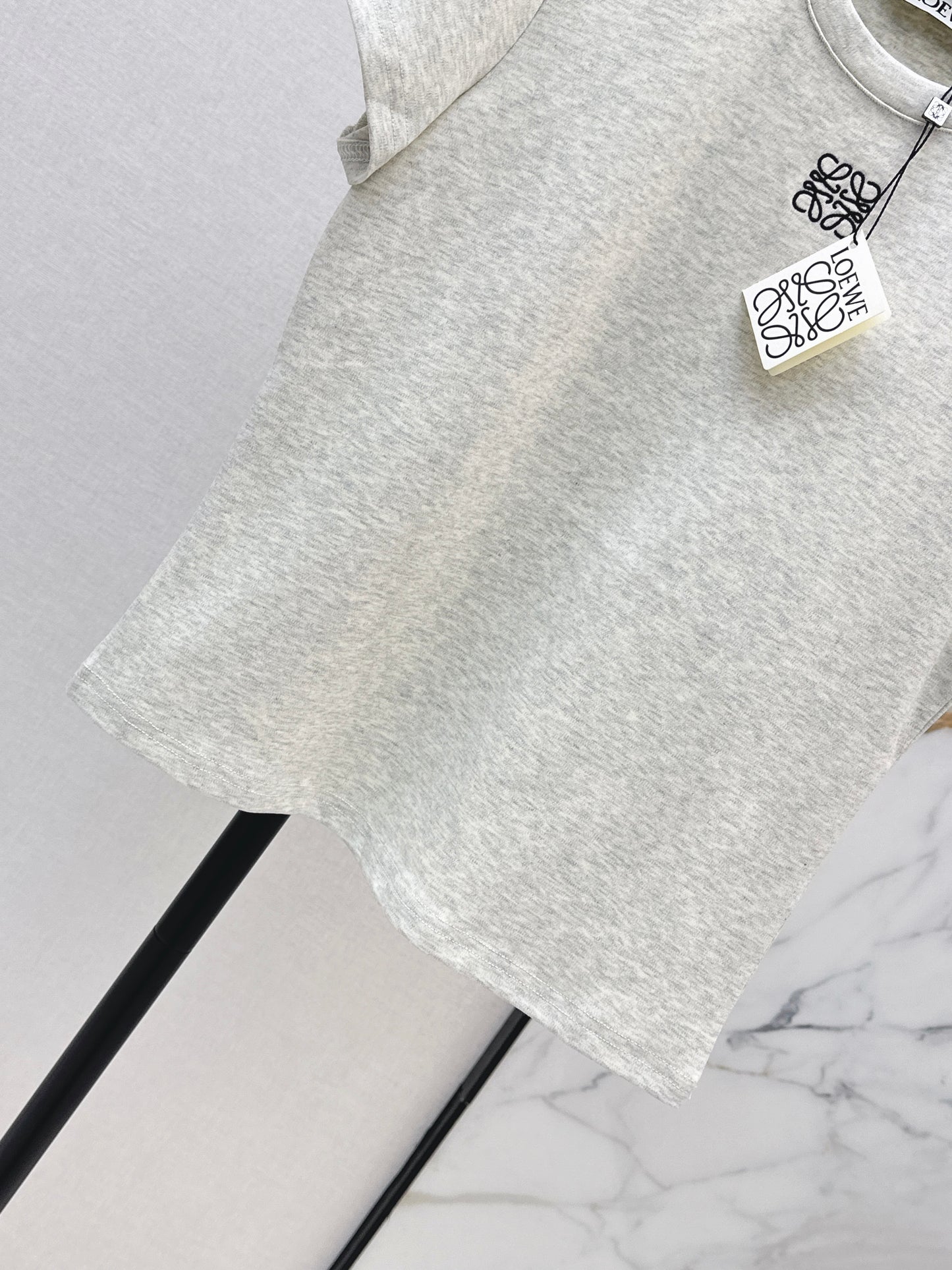 26ss Embroidered Pattern Slim Fit T-Shirt