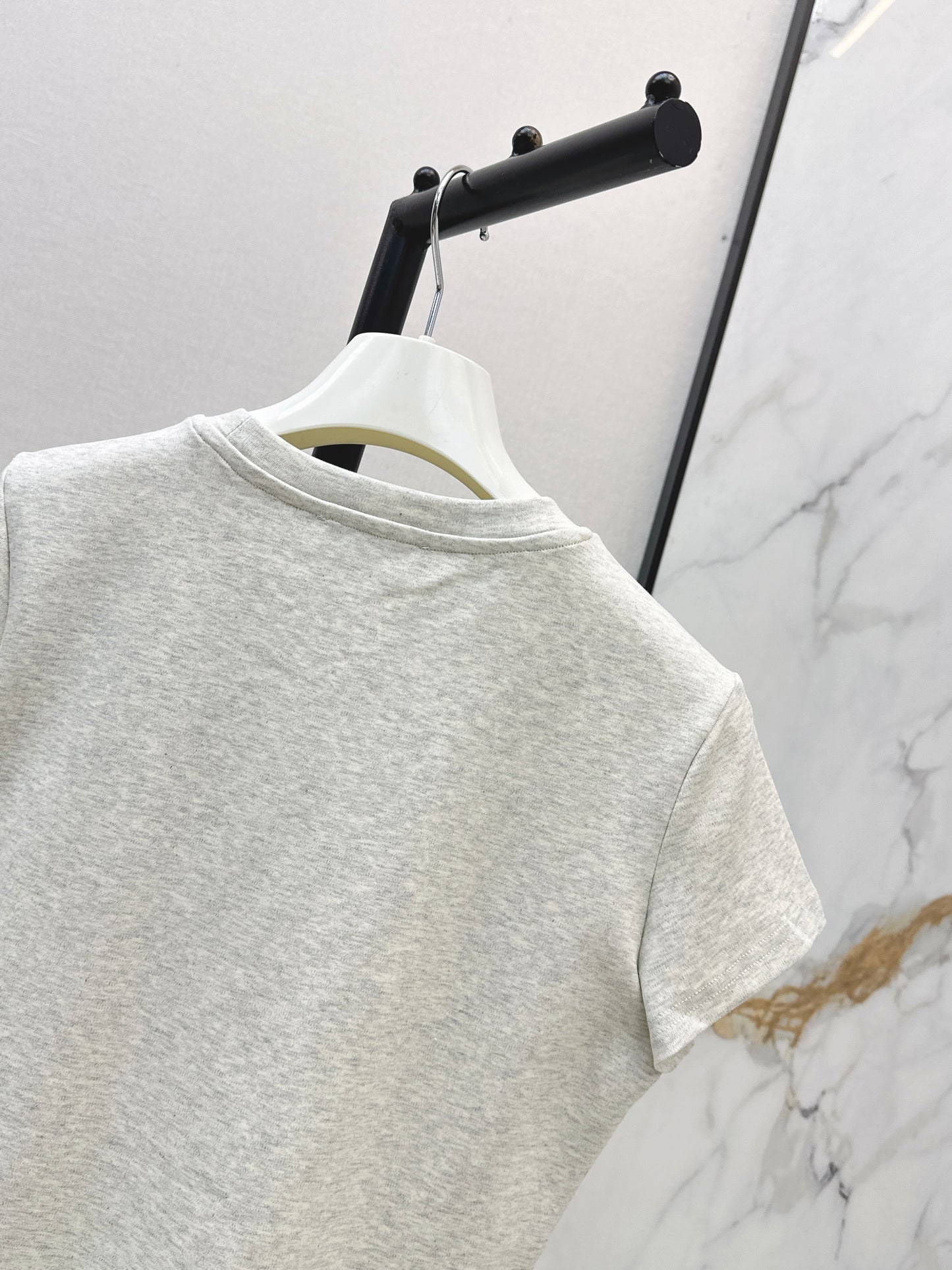 26ss Embroidered Pattern Slim Fit T-Shirt