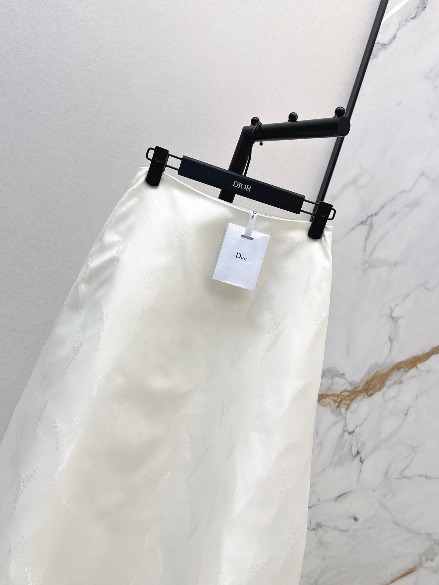 26ss Lily of the Valley Jacquard A-Line Flared Midi Skirt