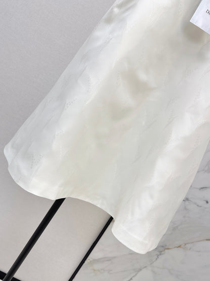 26ss Lily of the Valley Jacquard A-Line Flared Midi Skirt