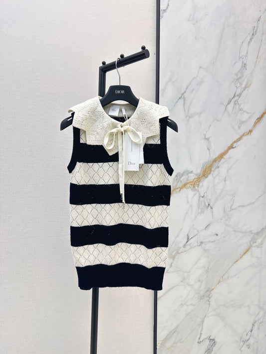 26ss Hollow Lace Knit Vest