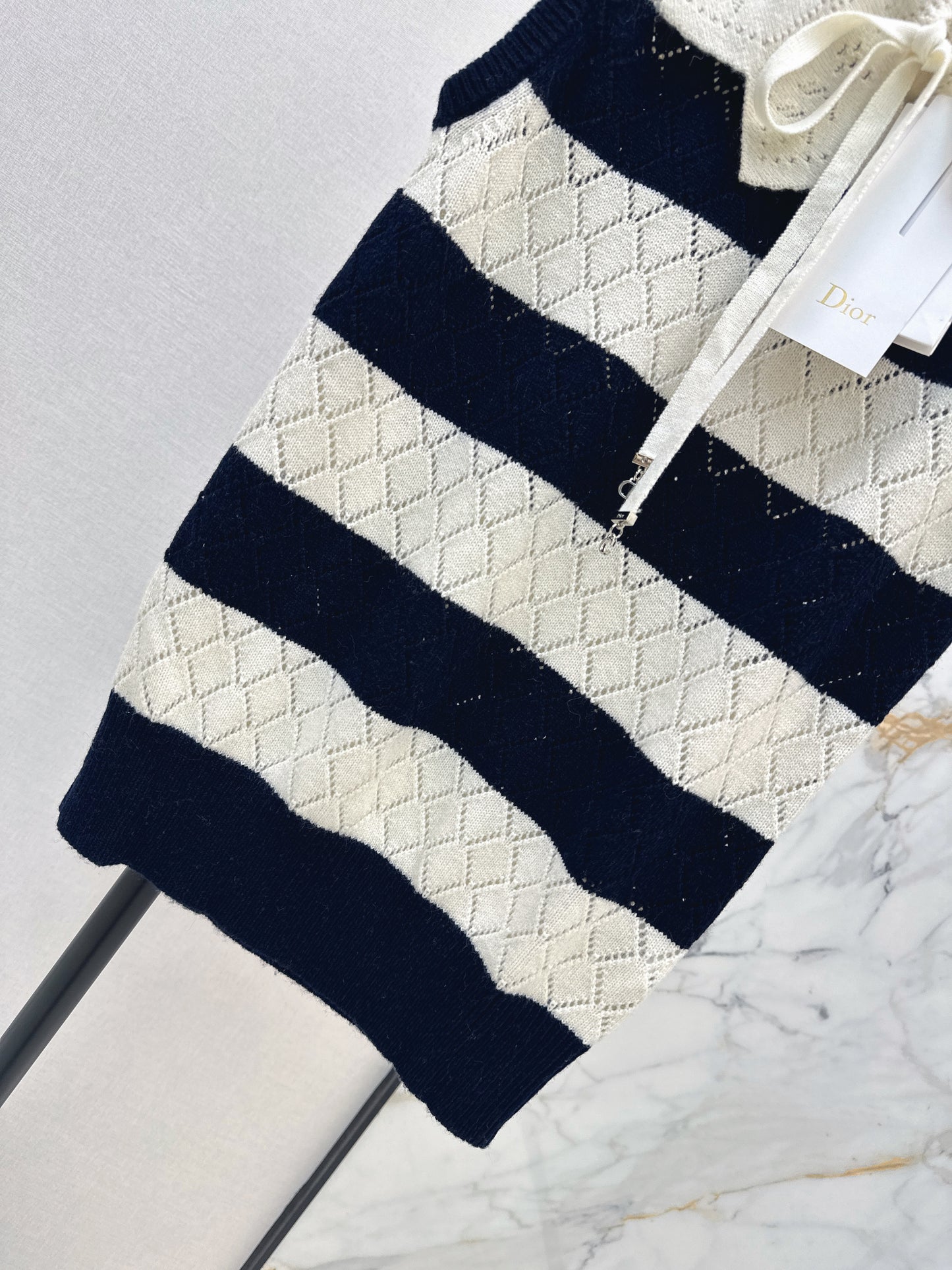 26ss Hollow Lace Knit Vest